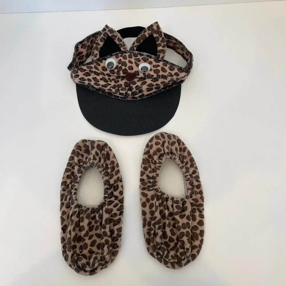 3 Pc Leopard Set Halloween Costume Hat, Skirt & Shoes